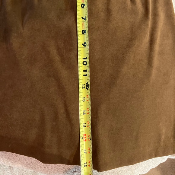 Vintage Brown microfiber mini skirt - size 6 Petite - Picture 4 of 4